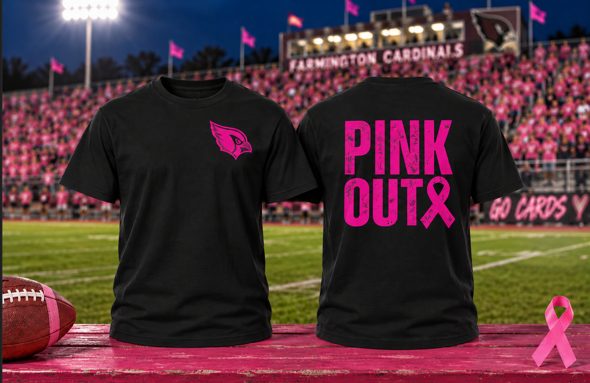 Pink Out Cardinal l Youth & Adult Sizes