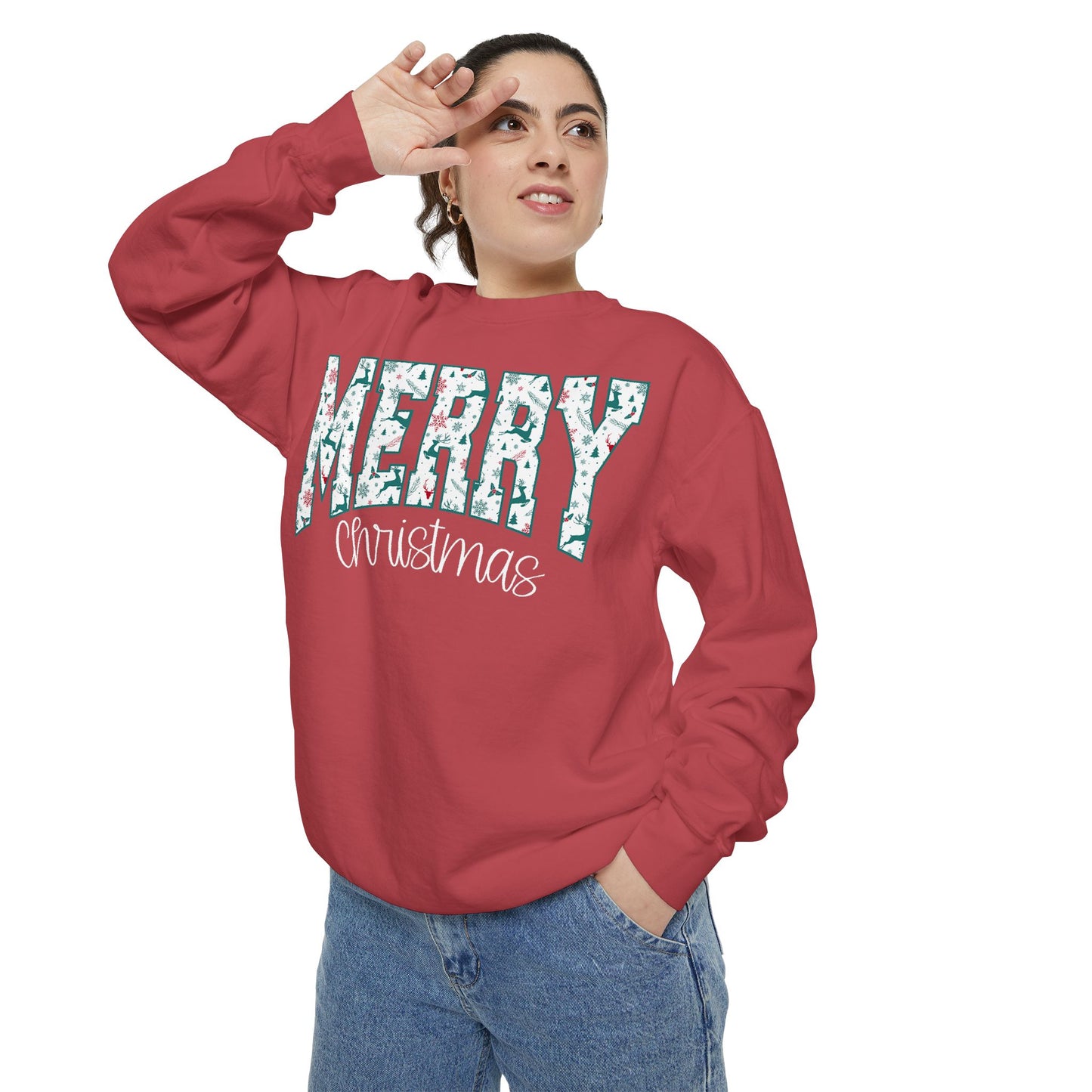 Merry Floral Sweatshirt - Comfort Colors