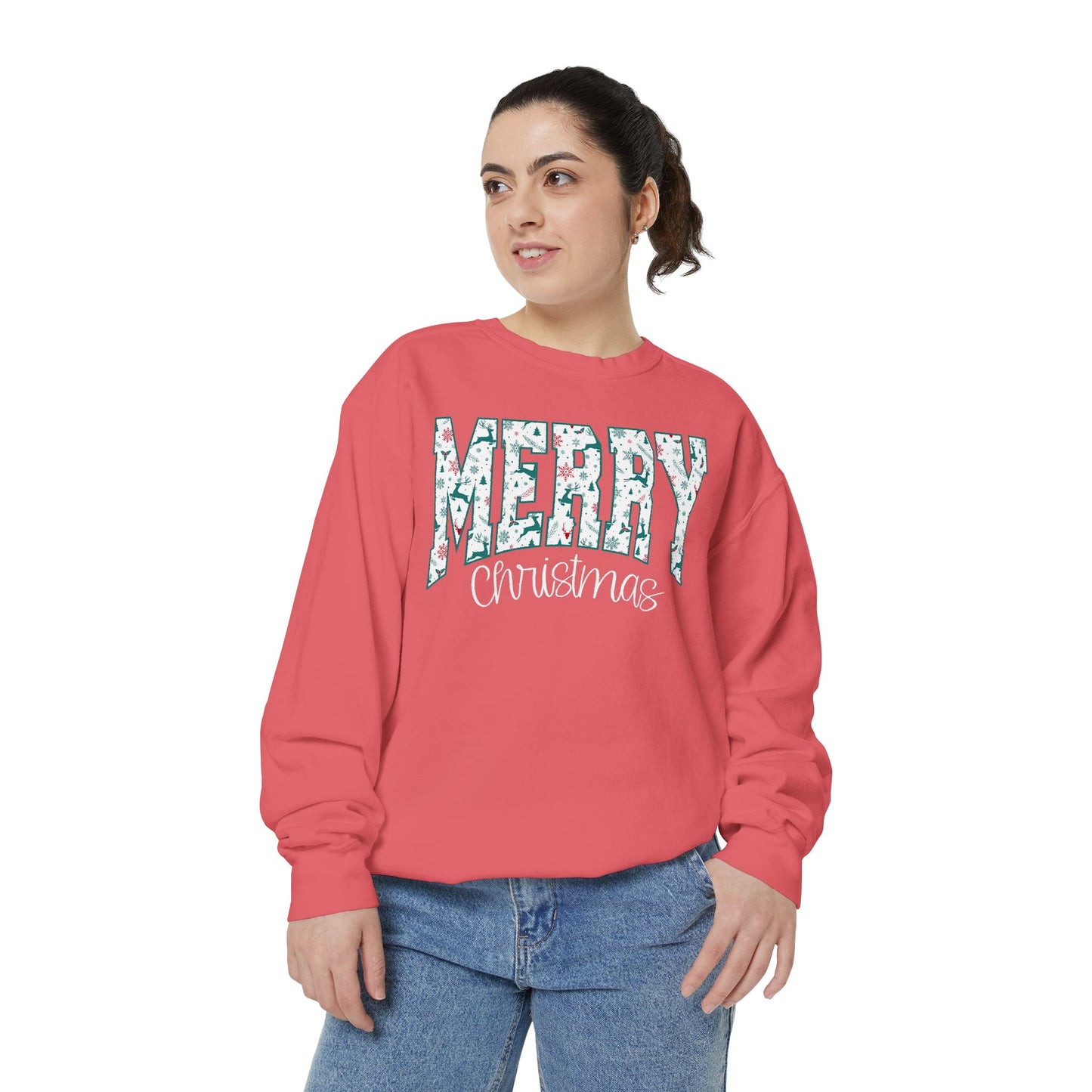 Merry Floral Sweatshirt - Comfort Colors