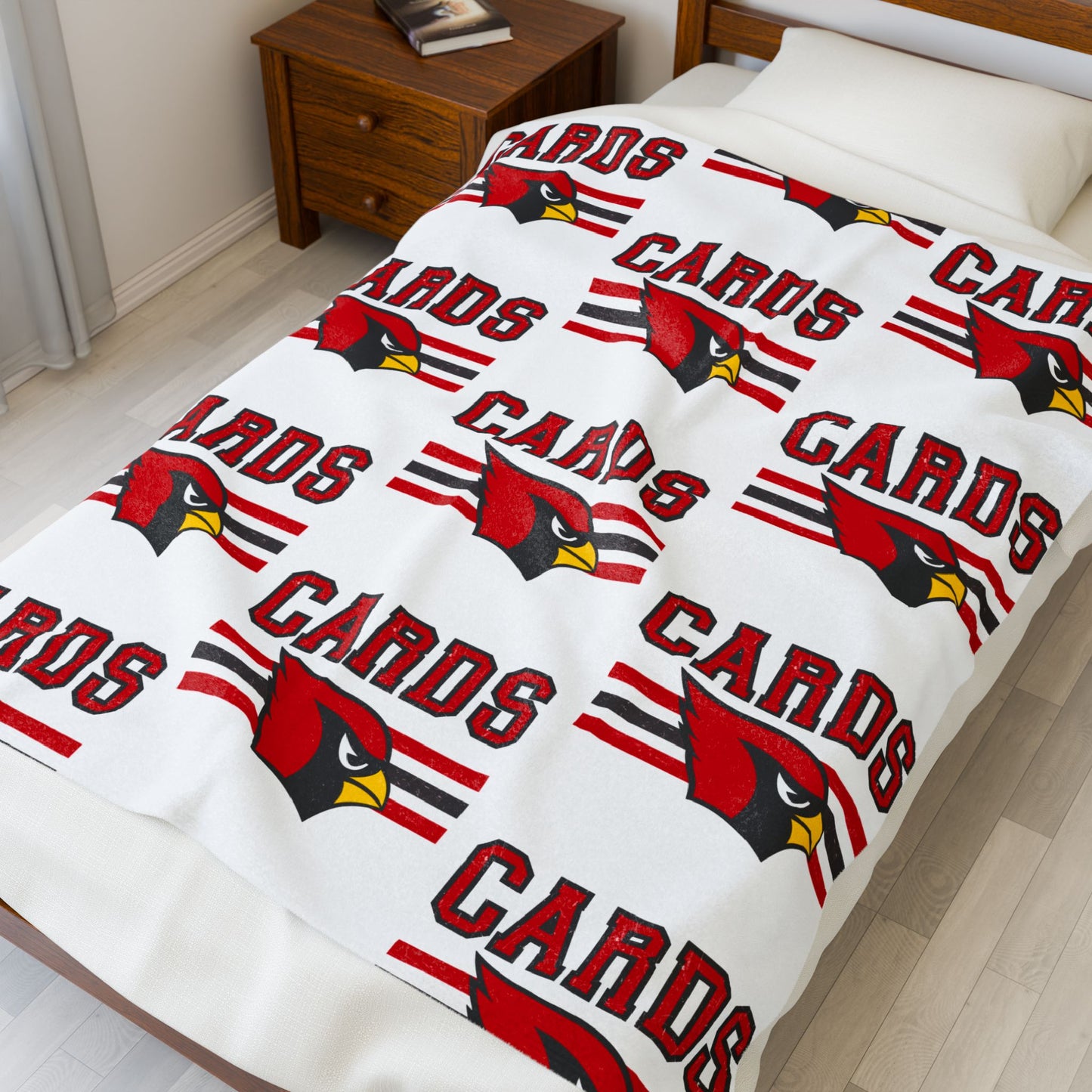 Cozy Cardinals Velveteen Plush Blanket