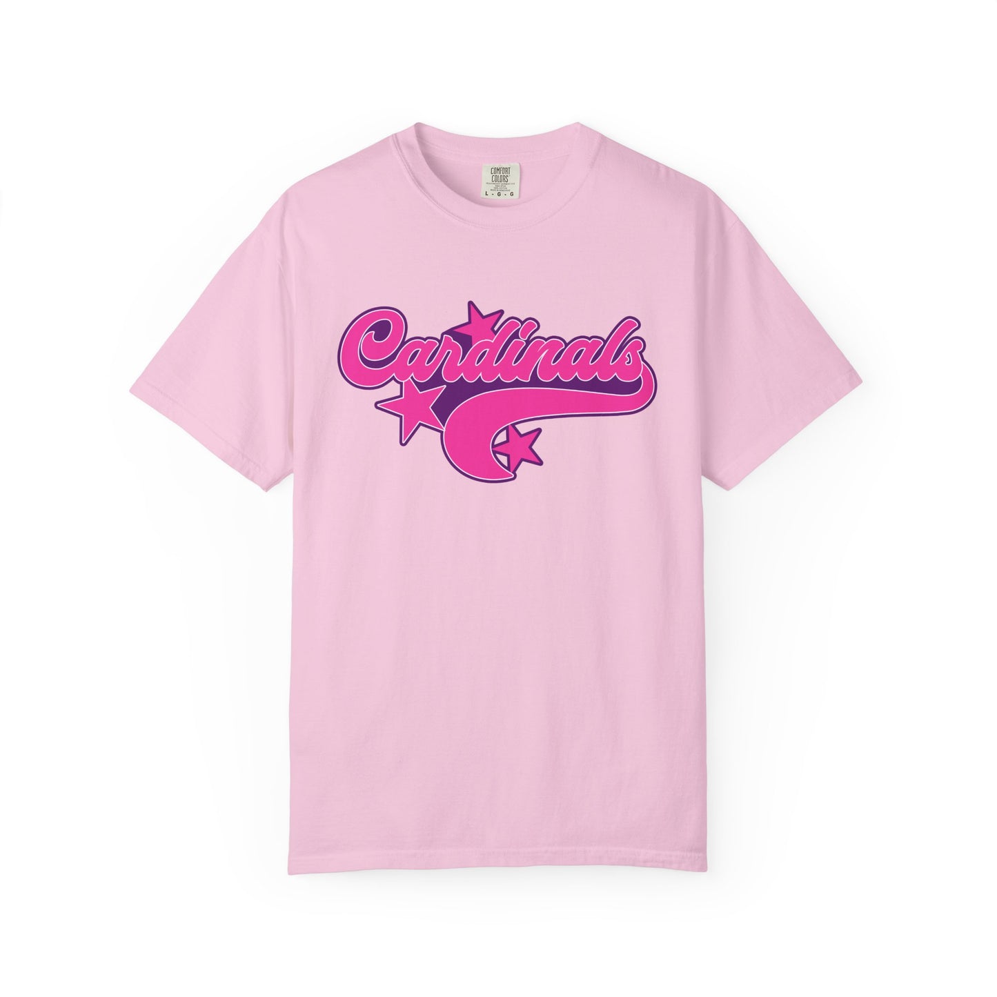 Pink Cardinal Star Tee - Comfort Colors