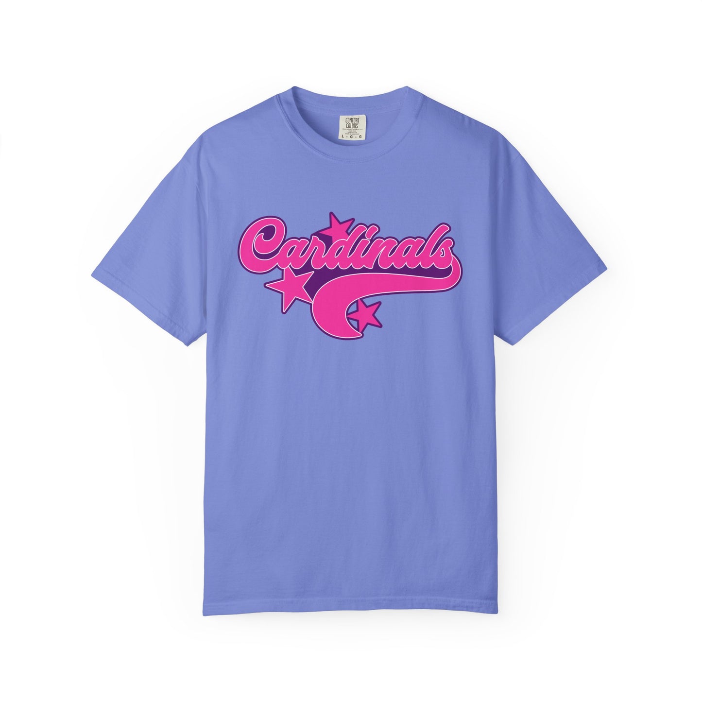 Pink Cardinal Star Tee - Comfort Colors