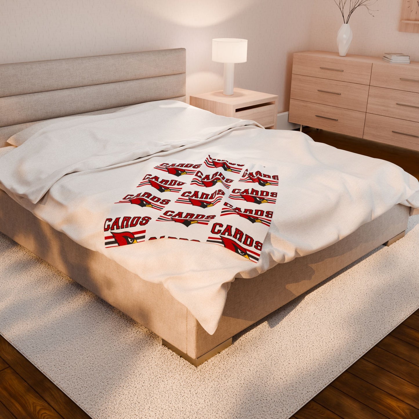 Cozy Cardinals Velveteen Plush Blanket