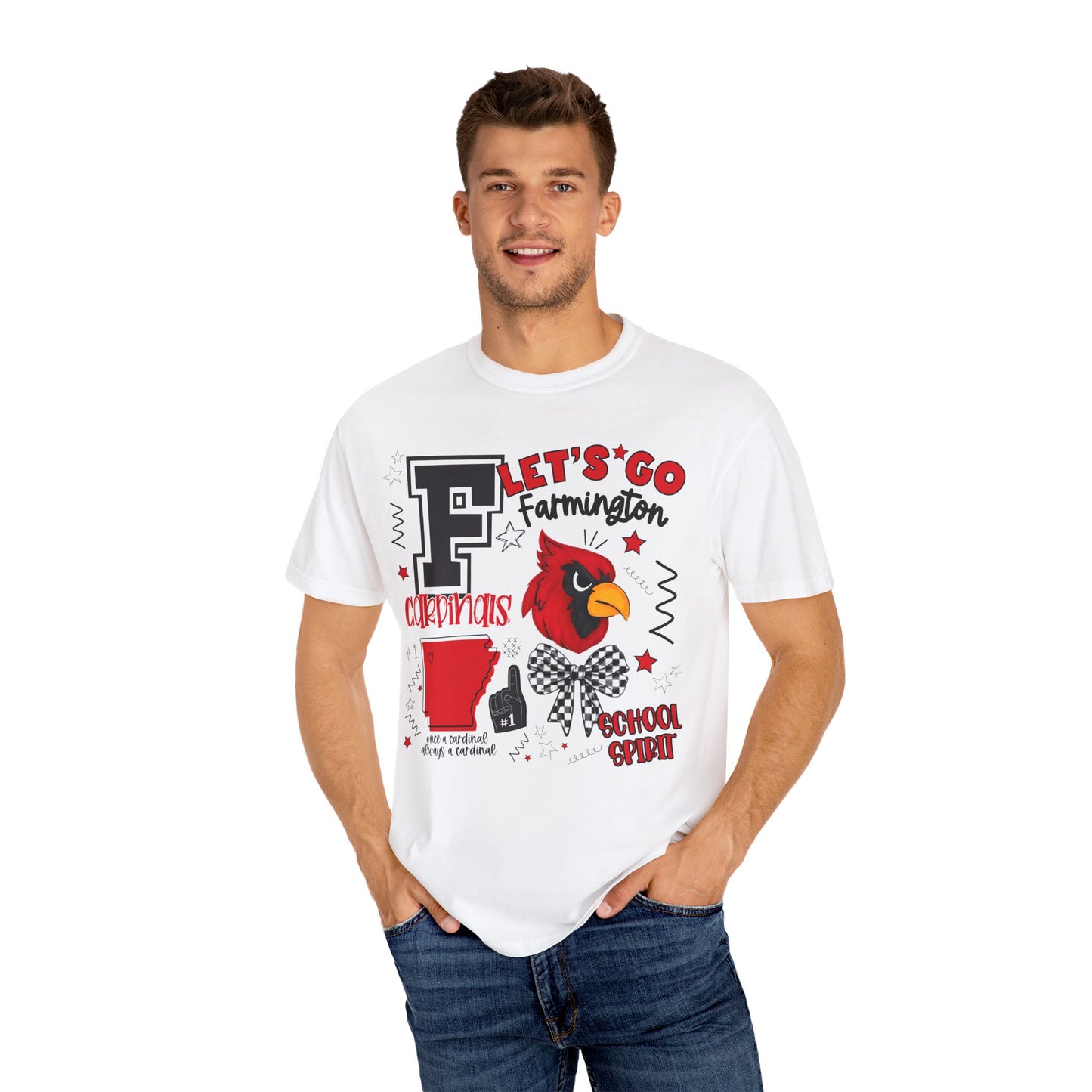 Farmington Cardinals Spirit T-Shirt | Comfort Colors
