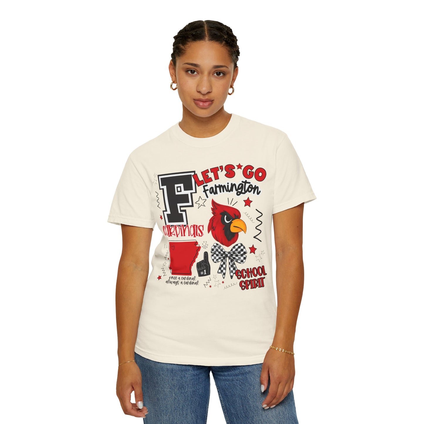 Farmington Cardinals Spirit T-Shirt | Comfort Colors