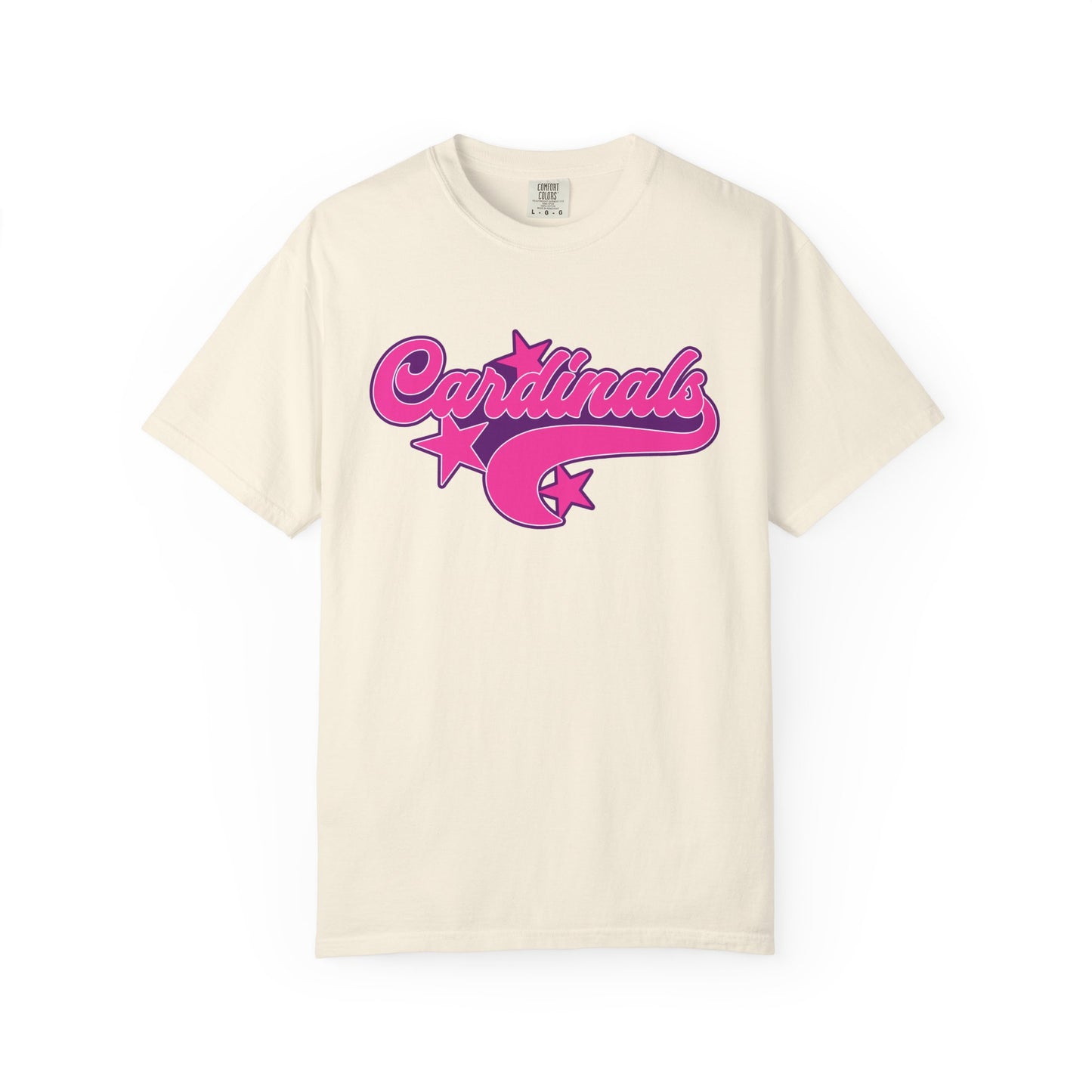 Pink Cardinal Star Tee - Comfort Colors