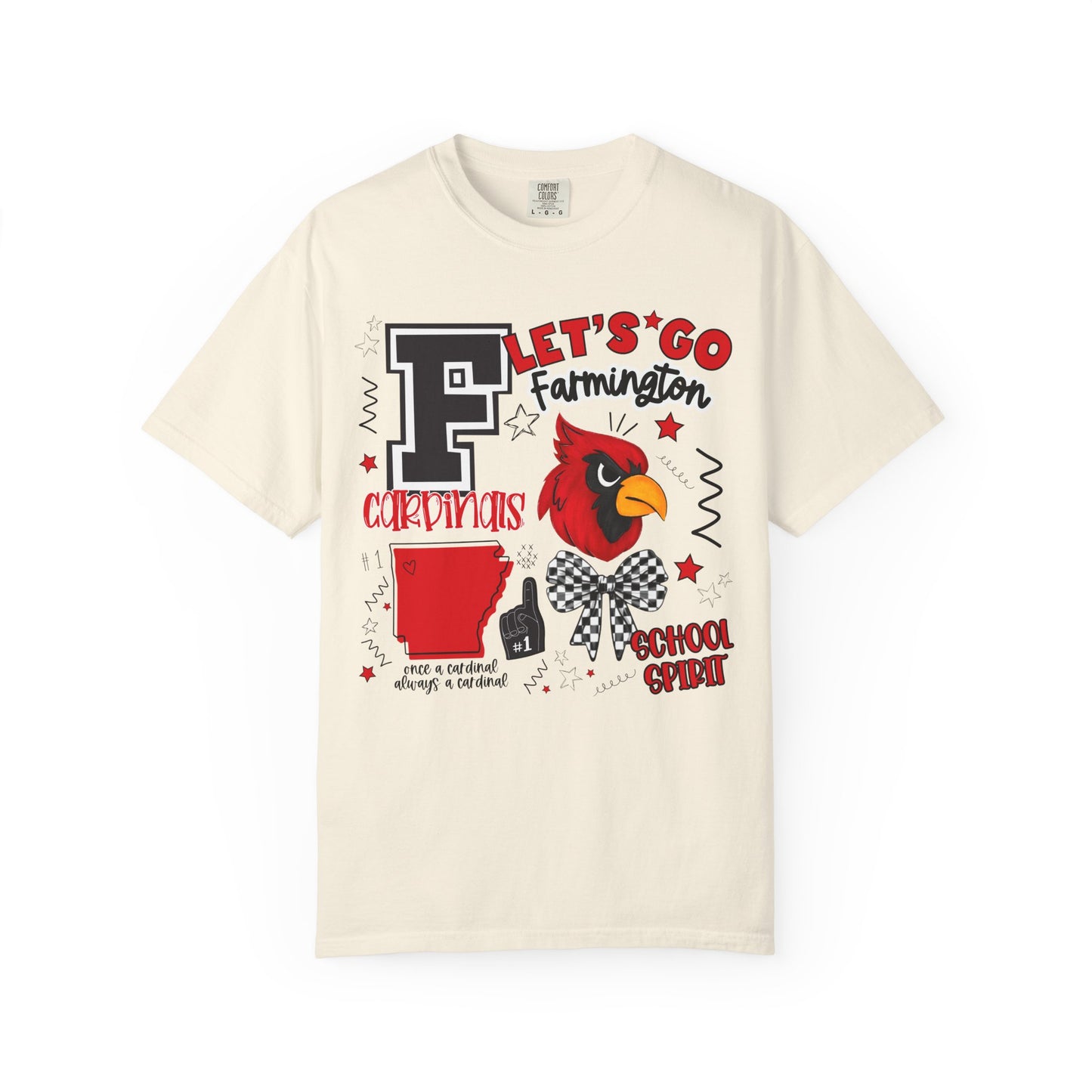 Farmington Cardinals Spirit T-Shirt | Comfort Colors