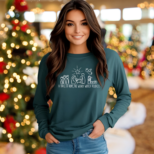 "A Thrill of Hope" Comfort Colors Sweatshirt