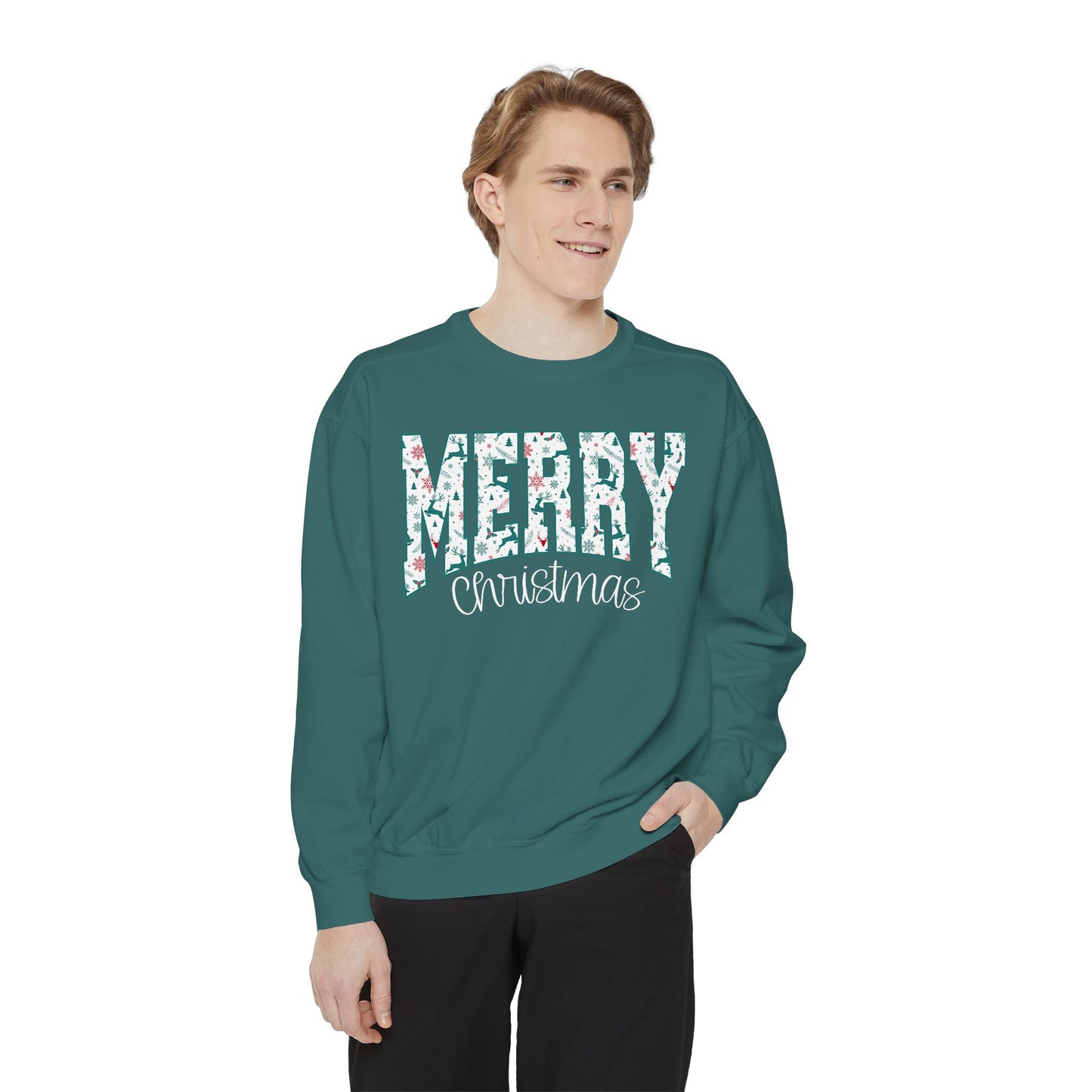 Merry Floral Sweatshirt - Comfort Colors