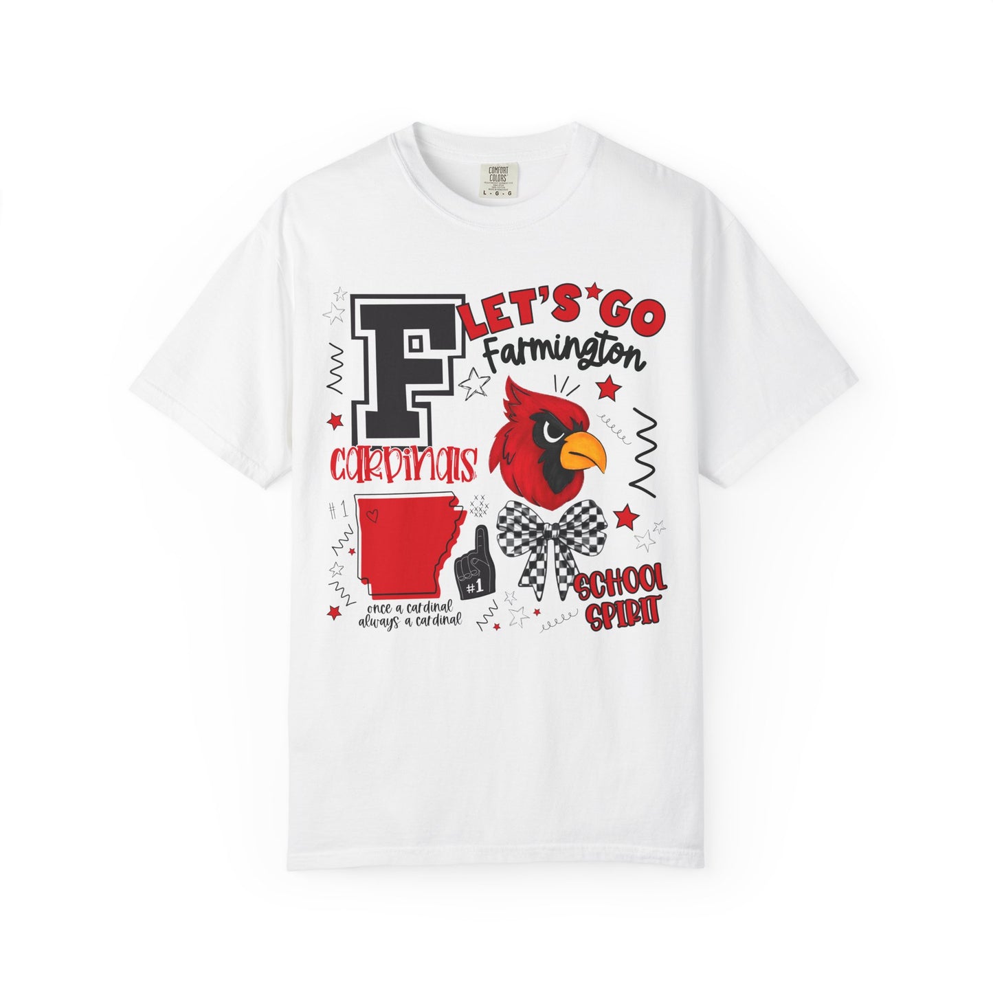 Farmington Cardinals Spirit T-Shirt | Comfort Colors