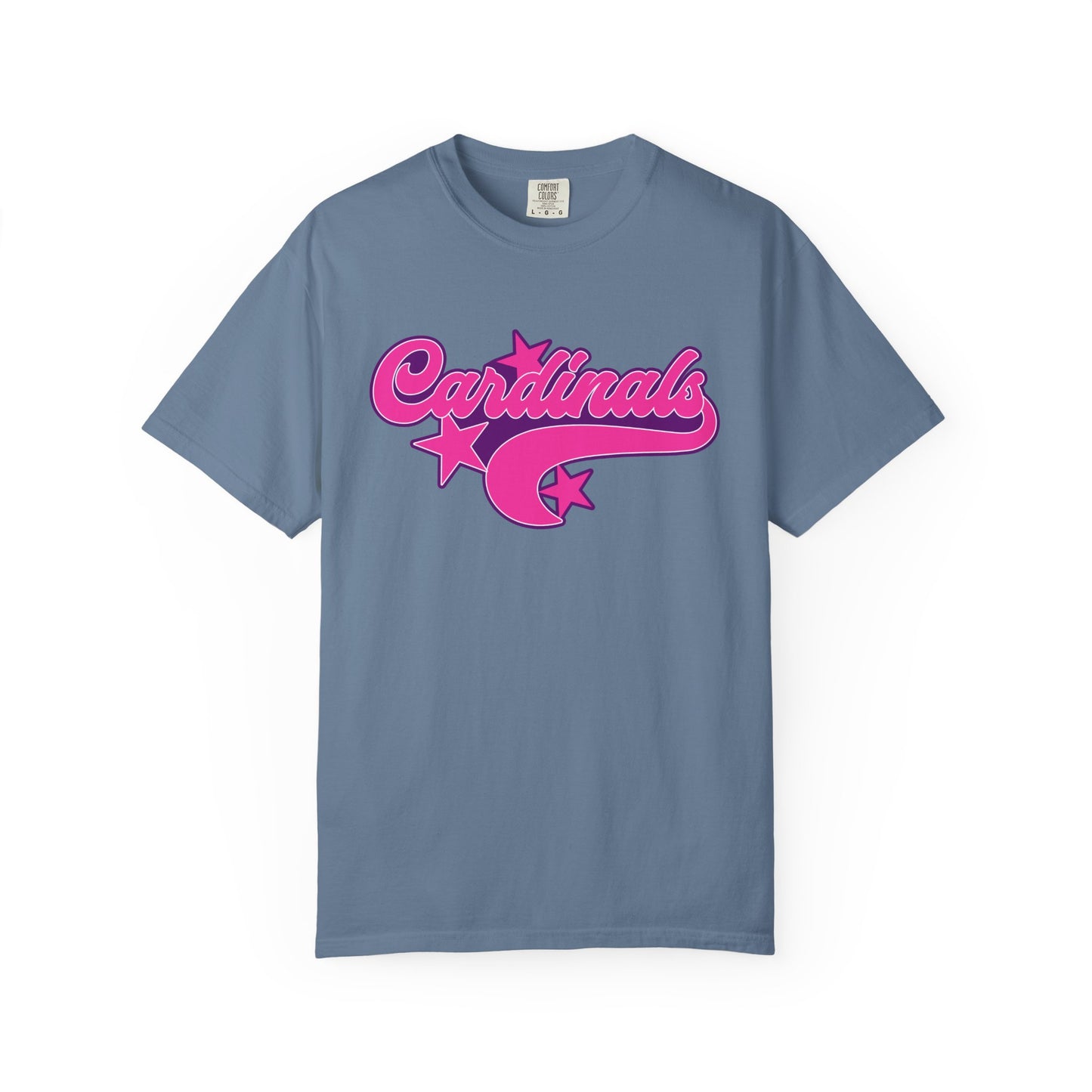 Pink Cardinal Star Tee - Comfort Colors