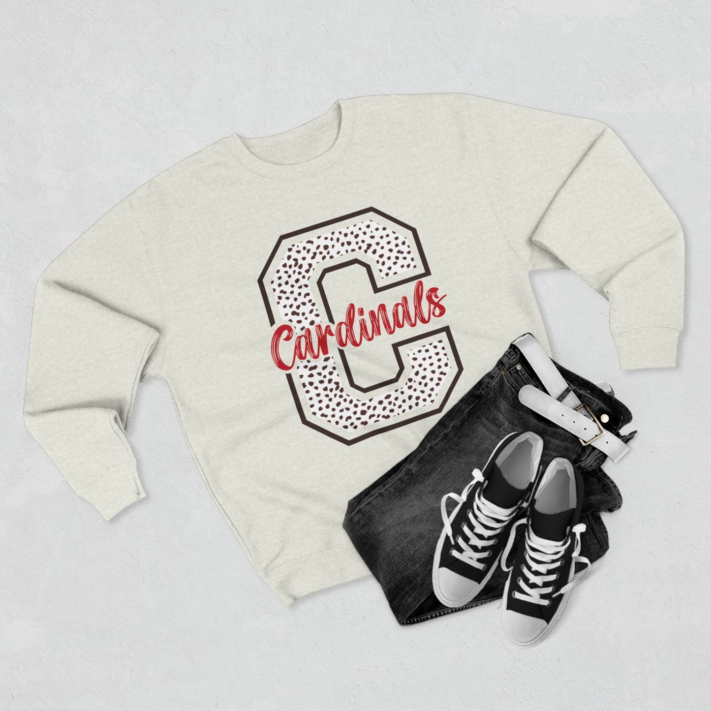 Dot Print "C" Crewneck Sweatshirt | LANE 7 BRAND