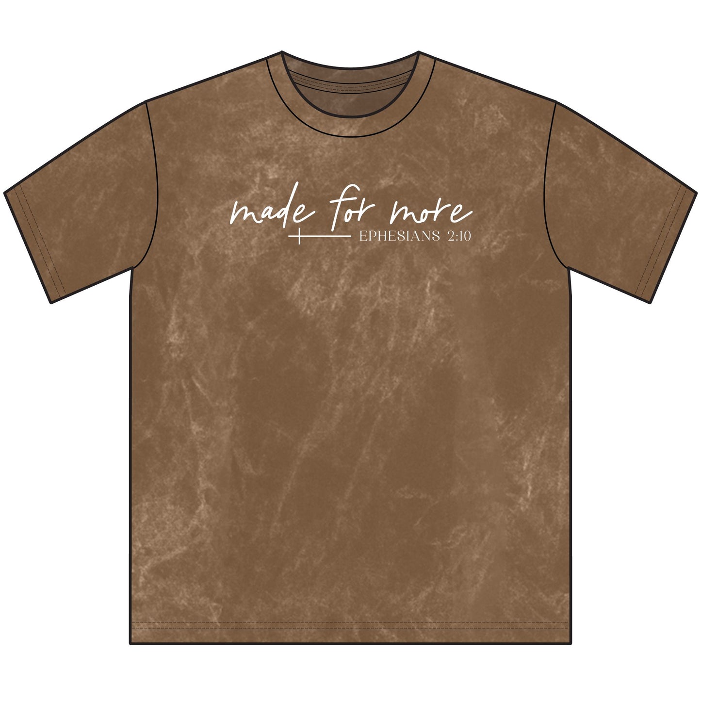 Made For More script cross Ephesians 2:10 T-Shirt | Vintage washed tee