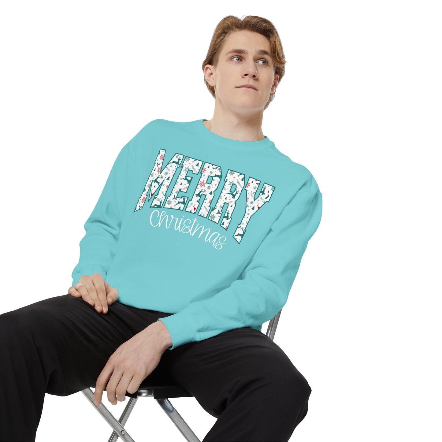 Merry Floral Sweatshirt - Comfort Colors