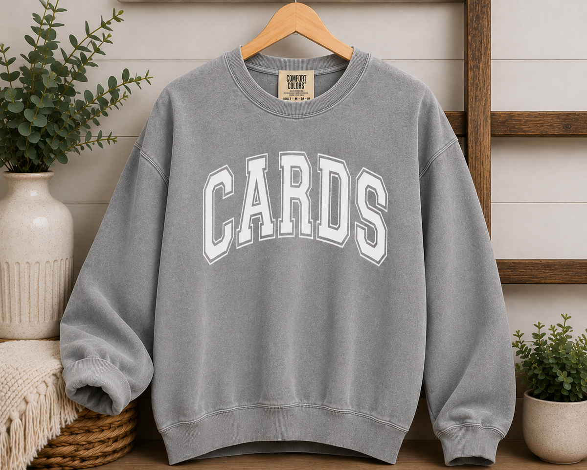 Vintage-Style 'CARDS' Sweatshirt - Comfort Color