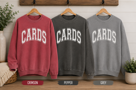 Vintage-Style 'CARDS' Sweatshirt - Comfort Color
