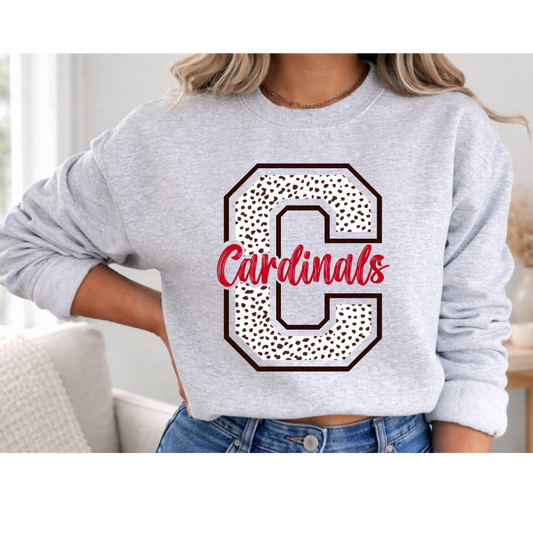 Dot Print "C" Crewneck Sweatshirt | LANE 7 BRAND