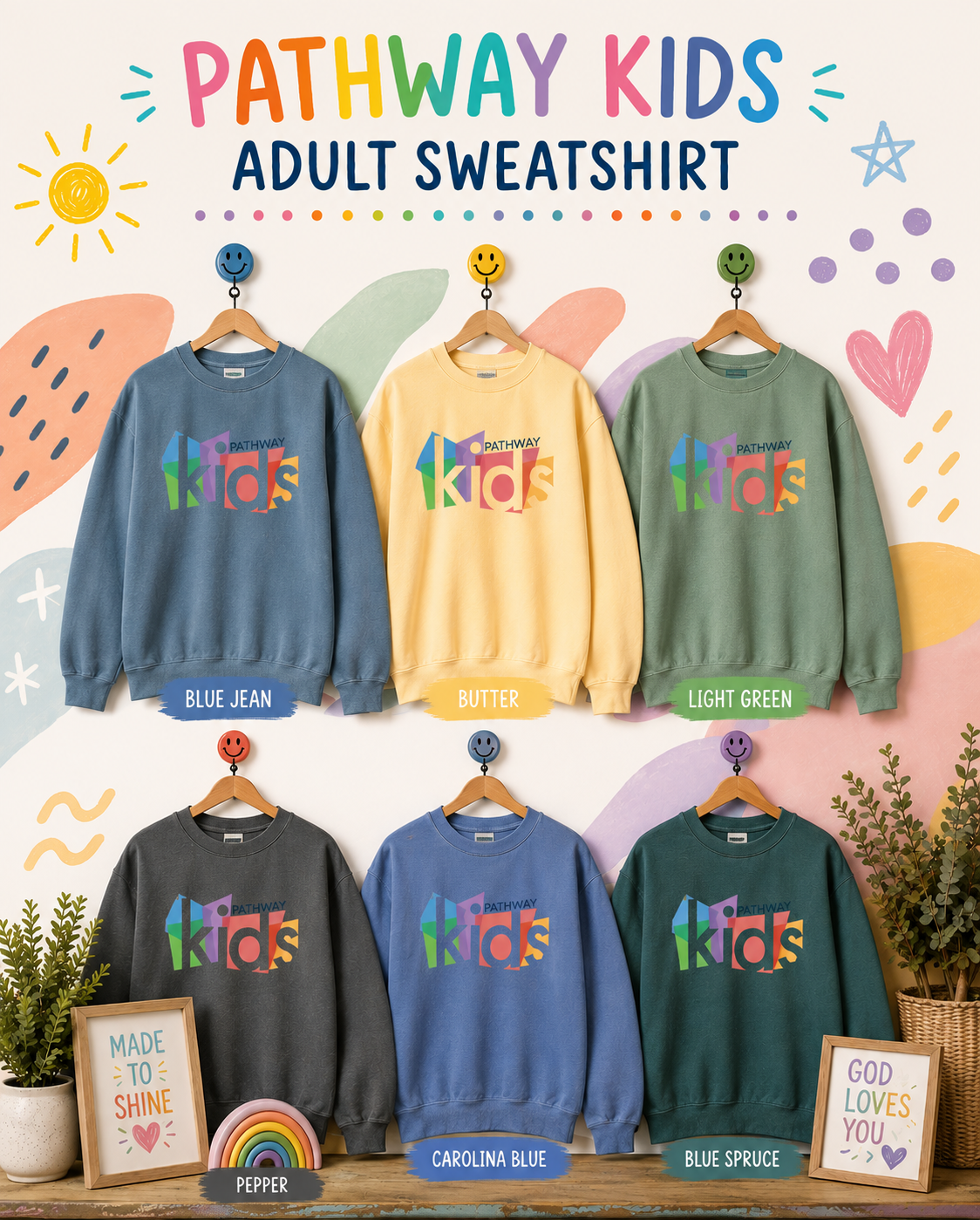 Pathway Kids Comfort Color Sweatshirts I Adults Only