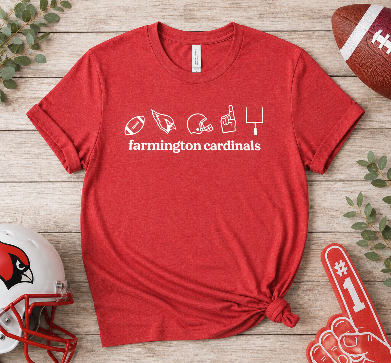 PW - Cardinals Football Icons Tee I ADULT & YOUTH