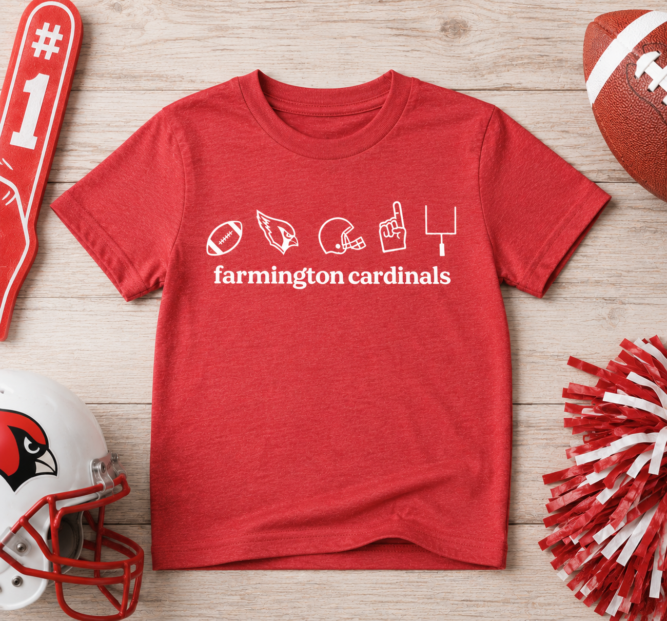 PW - Cardinals Football Icons Tee I ADULT & YOUTH