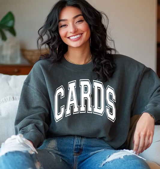Vintage-Style 'CARDS' Sweatshirt - Comfort Color