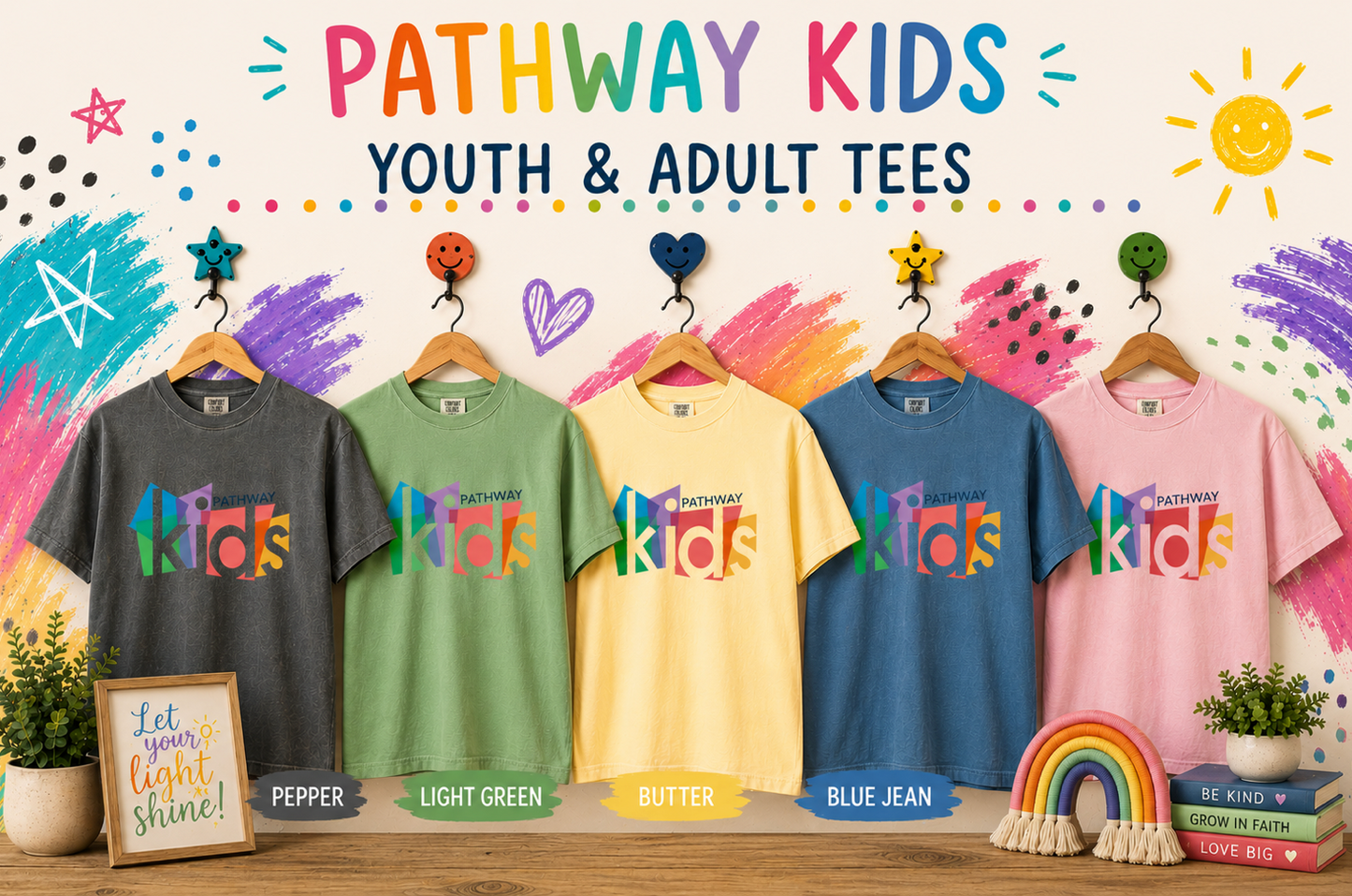 Pathway Kids Comfort Color Tee I  Adults & Kids Sizes