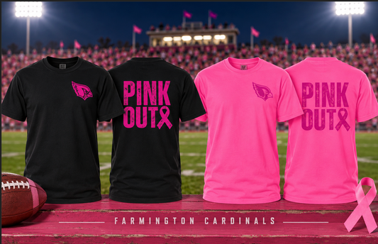 Pink Out Cardinal  l  Youth & Adult Sizes