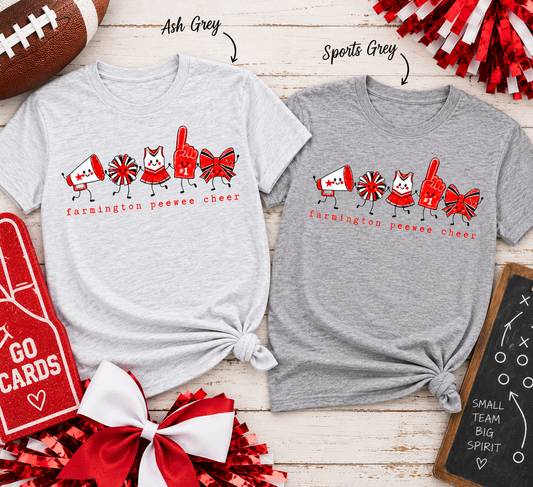 PW- PeeWee Cheer Shirts  I Youth & Adult Sizes